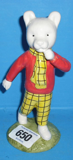 Appraisal: Beswick Figure Rupert Bear Limited Edition and Boxed with Certificate