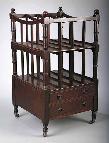 Appraisal: A Good Regency Mahogany Canterbury early th c the slatted