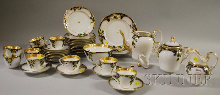 Appraisal: Forty-piece English Gilt-porcelain Partial Tea Service