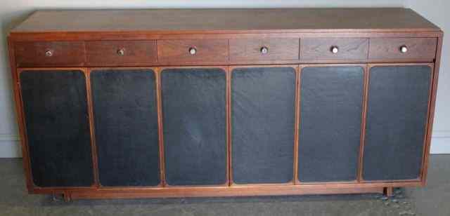 Appraisal: Paul McCobb Midcentury Chest With folding doors Signed in drawer