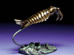 Appraisal: BRONZE SCULPTURE OF ANOMALOCARIS By Victor M Pracas Anomalocaris was