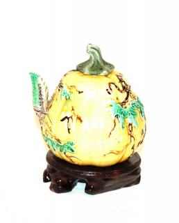 Appraisal: A Chinese Water Dropper Gourd Form th century in h