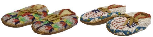 Appraisal: pair Plains-style child's moccasins third quarter th c or later