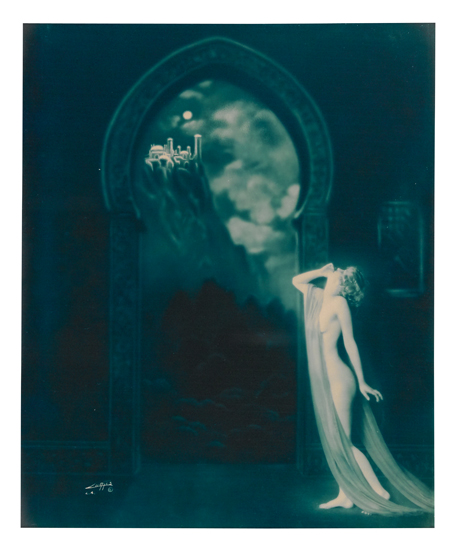 Appraisal: CURTIS EDWARD S - Castle of Dreams Blue-toned silver print