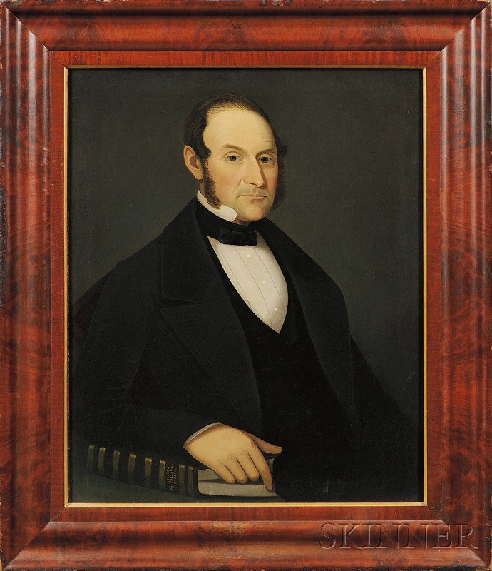 Appraisal: Ammi Phillips American - Portrait of a Gentleman Unsigned Oil