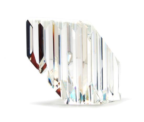 Appraisal: A Glass Sculpture Paul Manners Energy Stairway of faceted form