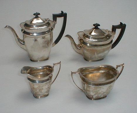 Appraisal: A George V silver four piece tea and coffee service