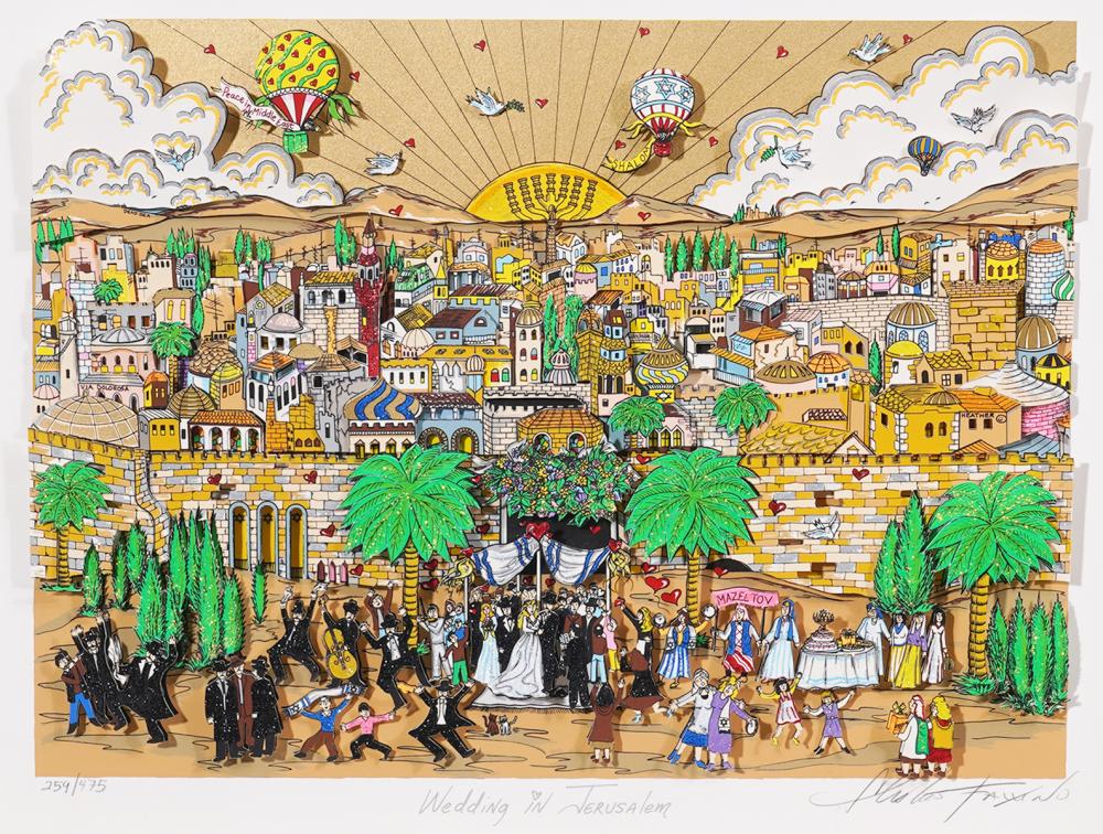 Appraisal: CHARLES FAZZINO 'WEDDING IN JERUSALEM' SERIGRAPHCharles Fazzino American - 'Wedding