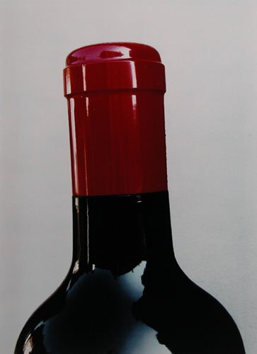 Appraisal: Top of Wine Bottle Color Photography on kodak professional paper