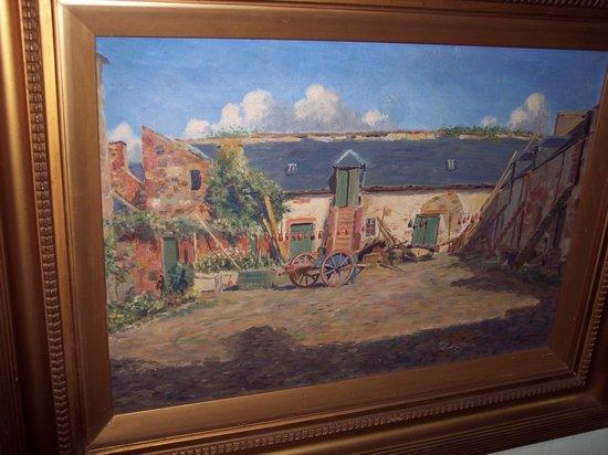 Appraisal: E J Norman A Courtyardsigned and datedoil on canvas cm