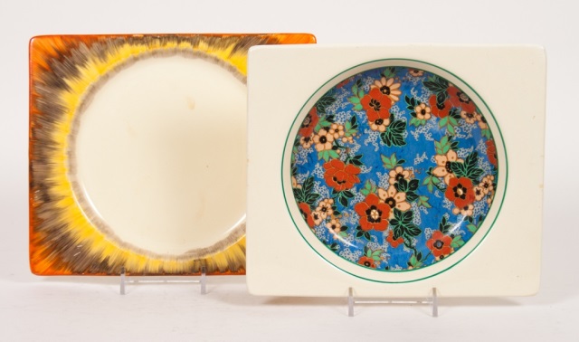 Appraisal: Two Clarice Cliff Biarritz plates second quarter- th century square