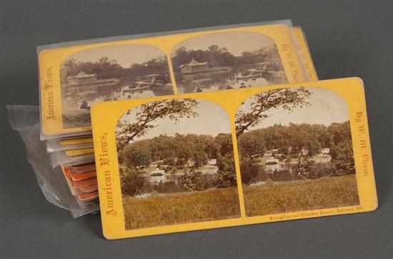 Appraisal: Stereo cards Thirty-four views by W M Chase including fourteen