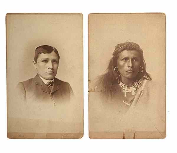 Appraisal: J N Choate Before After Photographs of Thomas Torlino Navajo