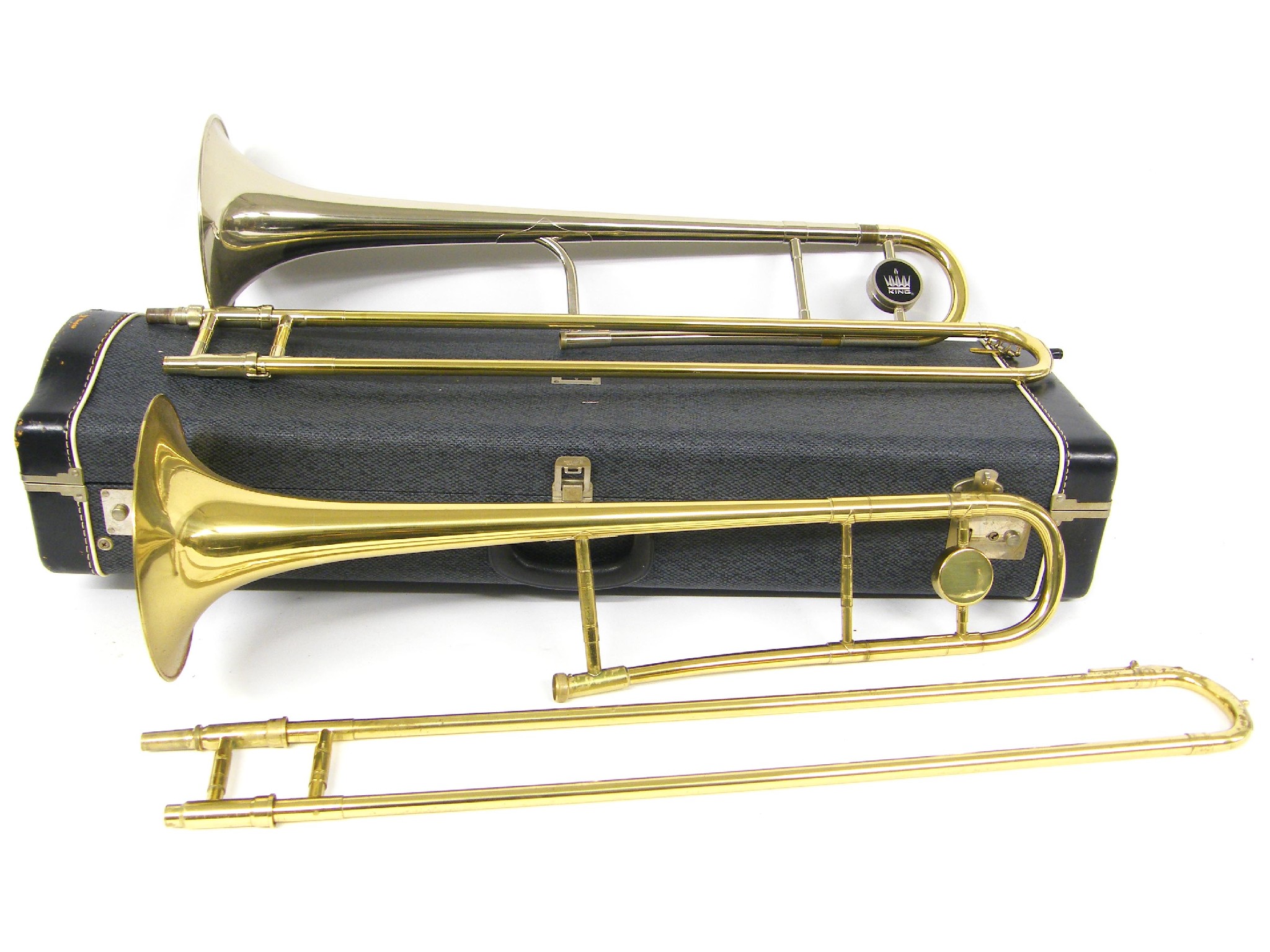 Appraisal: King Tempo trombone no case together with a Parrot gold