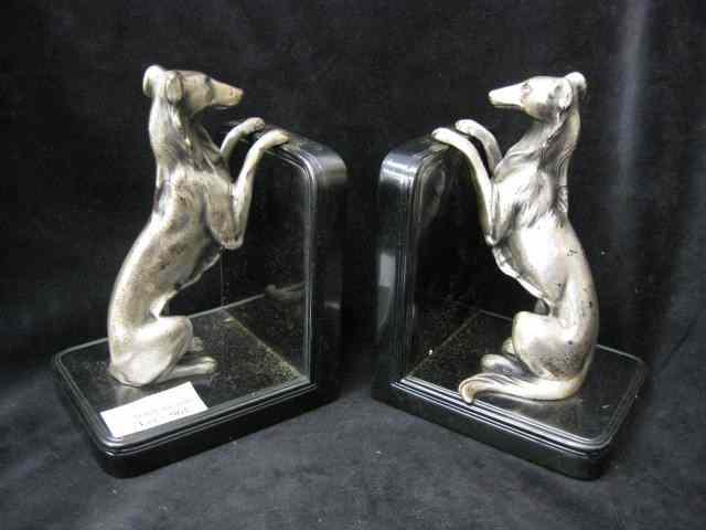 Appraisal: Jennings Brothers Figural Dog Bookends deco era '' tall