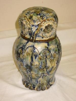 Appraisal: A POTTERY SLIP WARE OWL JUG by Leonard Stockley of