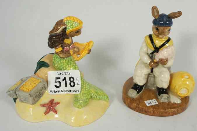 Appraisal: Royal Doulton Bunnykins Figures Deep Sea Diver DB and Mermaid