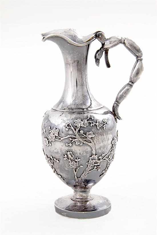 Appraisal: Chinese Export silver ewer by Wang Hing Canton late th