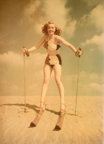 Appraisal: A Marilyn Monroe color photographic image circa A reprinted print