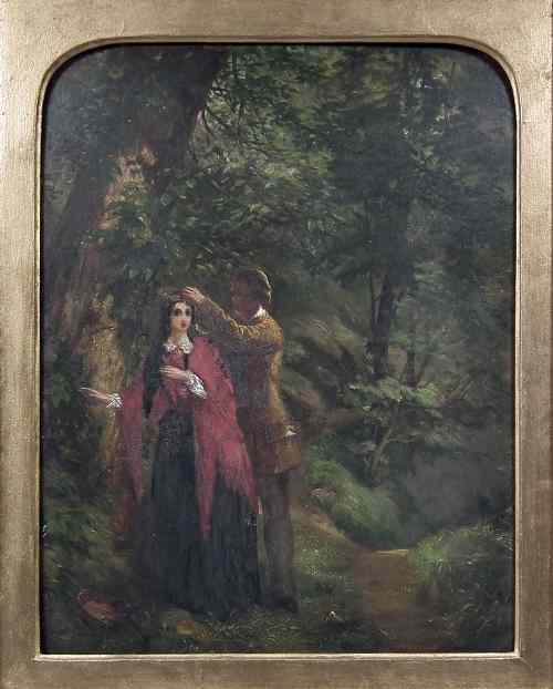 Appraisal: th Century School - Oil painting - Wooded landscape with