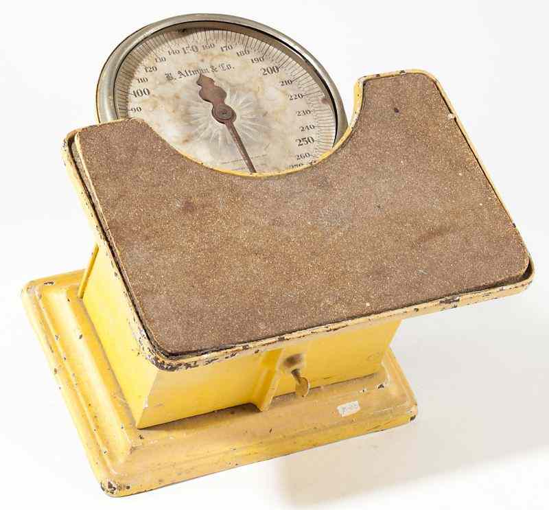 Appraisal: Vintage Scales by B Altman Co patented July yellow painted