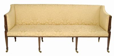 Appraisal: A late George III settee later upholstered in a gold