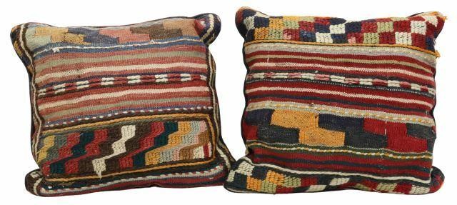 Appraisal: lot of Decorative throw pillows front fashioned from Kilim rugs