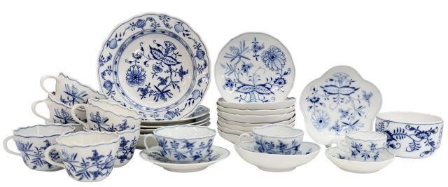 Appraisal: lot of German blue and white porcelain service Meissen in