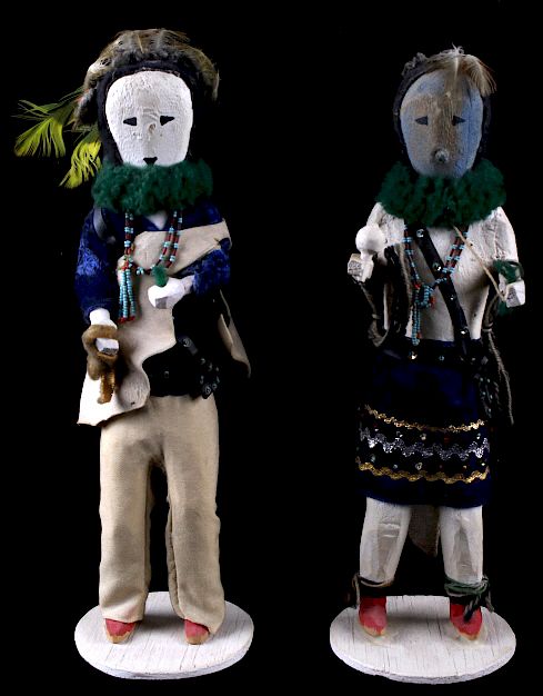 Appraisal: Hopi Cotton Wood Kachina Dolls c s- s Included in