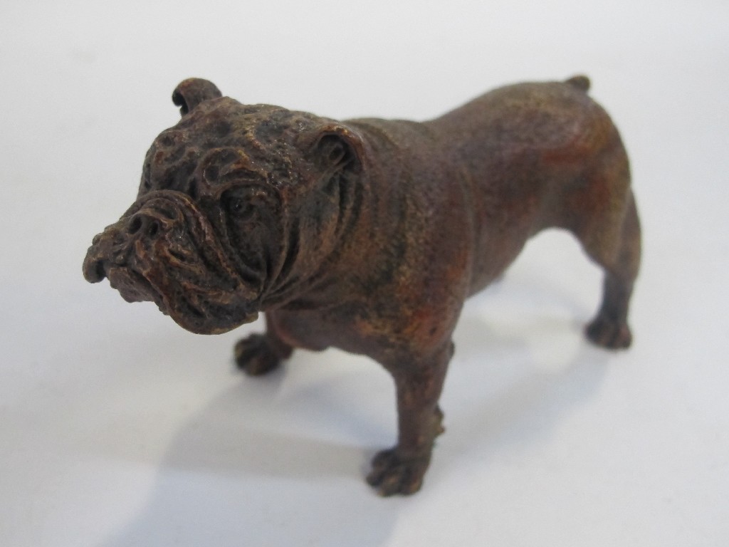 Appraisal: Reproduction cast metal figure of a bulldog