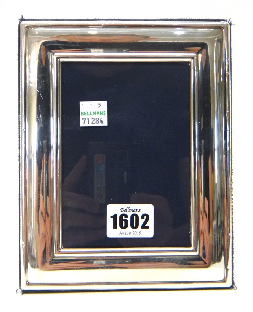 Appraisal: A silver mounted rectangular modern photograph frame