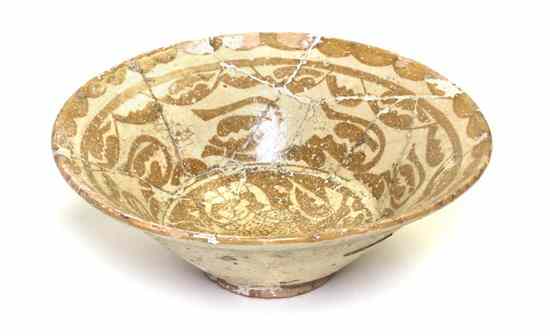 Appraisal: A Middle Eastern Ceramic Bowl of footed circular form the