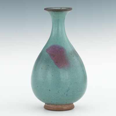 Appraisal: A Jun Type Glaze Vase Of pear shape with flared