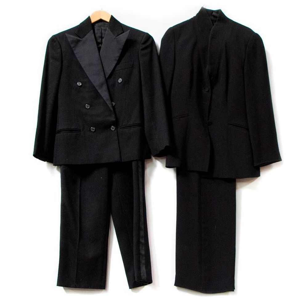 Appraisal: Collection of designer clothing including Giorgio Armani black silk pants