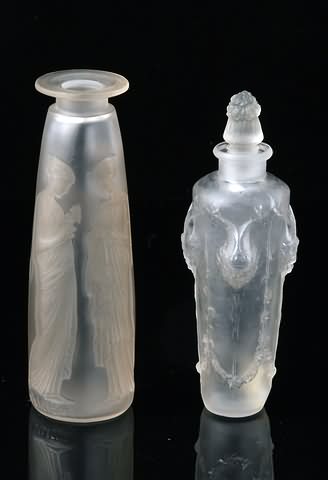 Appraisal: Both h Molded R Lalique and one Ambre Antique lacking