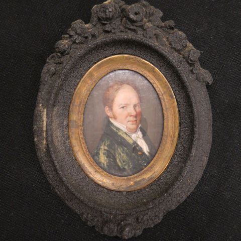 Appraisal: Miniature Painting of a Gentleman on ivory dated image area