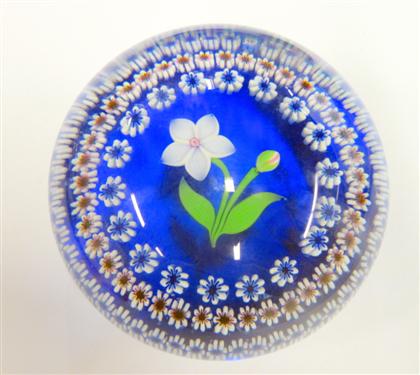 Appraisal: Baccarat millefiori garland and bouquet paperweight dated