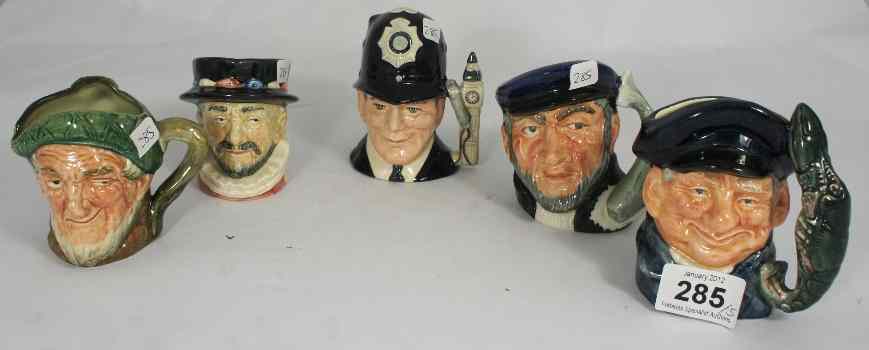 Appraisal: Royal Doulton Small Size Character Jugs Lobsterman D Bobby D