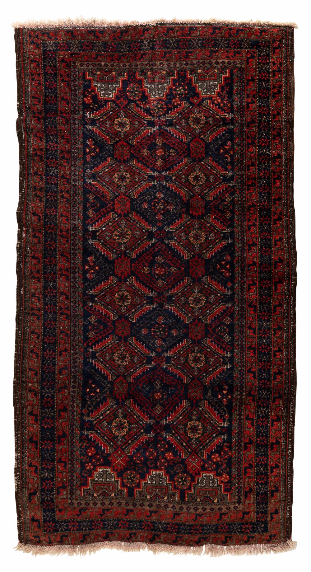 Appraisal: AFGHANI BELOUCH RUG X TH CENTURYAFGHANI BELOUCH RUG ' X