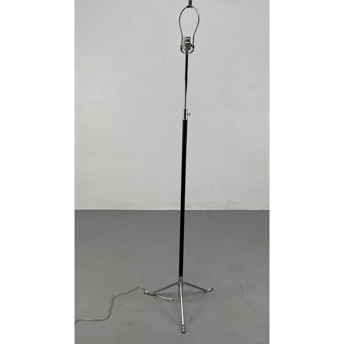 Appraisal: Keather Covered and Chrome Tripod Floor Lamp Adnet style Dimensions