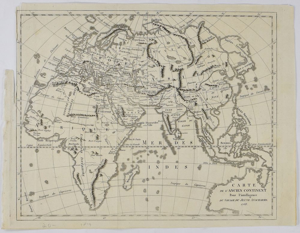 Appraisal: Voyage du Jeune Anacharsis Ancient World Map Carte de L'Ancien