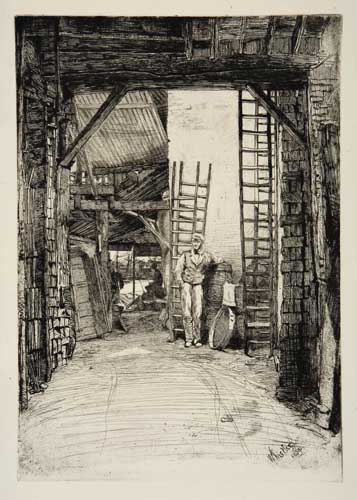 Appraisal: JAMES A M WHISTLER The Lime-Burner Etching printed in black