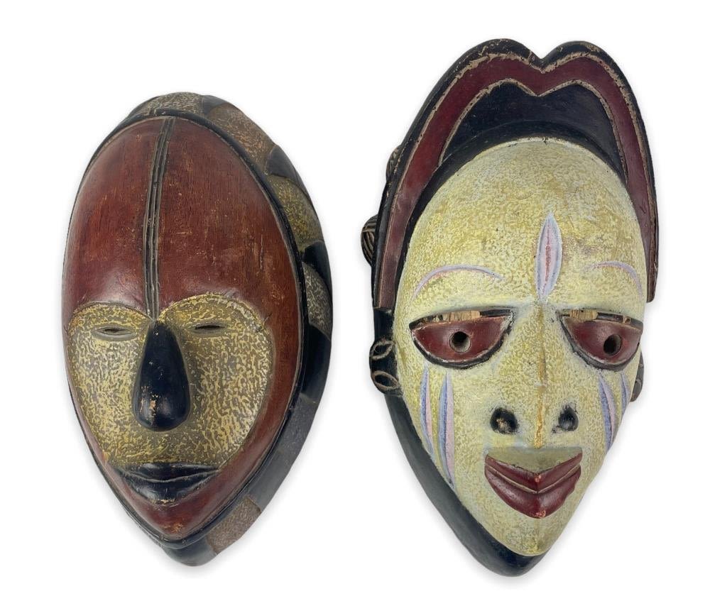 Appraisal: Yoruba Igbo Nigerian MasksYaruba mask length Igbo mask length Please