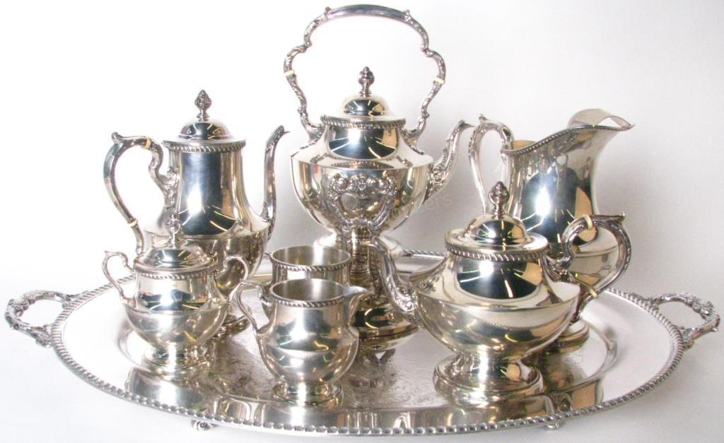 Appraisal: Poole Georgian Sterling Coffee and Tea Service seven piece service