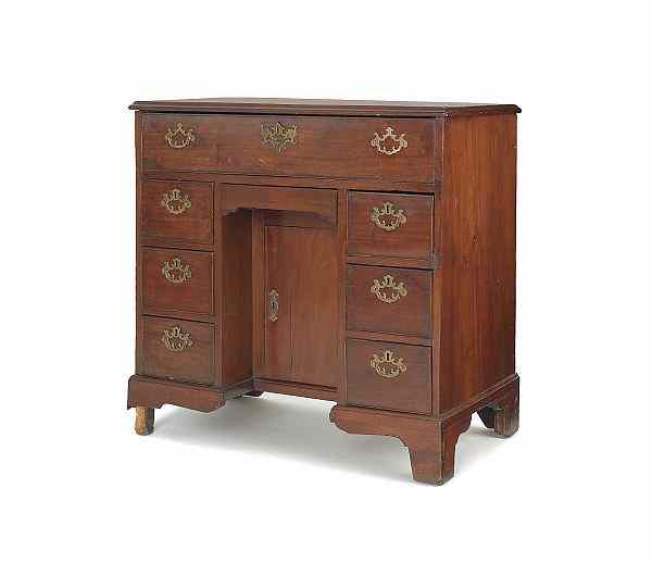 Appraisal: George III mahogany kneehole desk ca h w