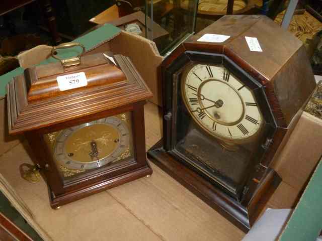 Appraisal: A MAHOGANY CASED TH CENTURY STYLE TABLE CLOCK the movement