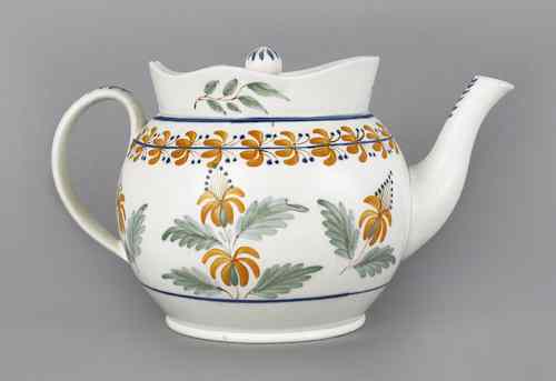 Appraisal: Leeds pearlware teapot early th c h