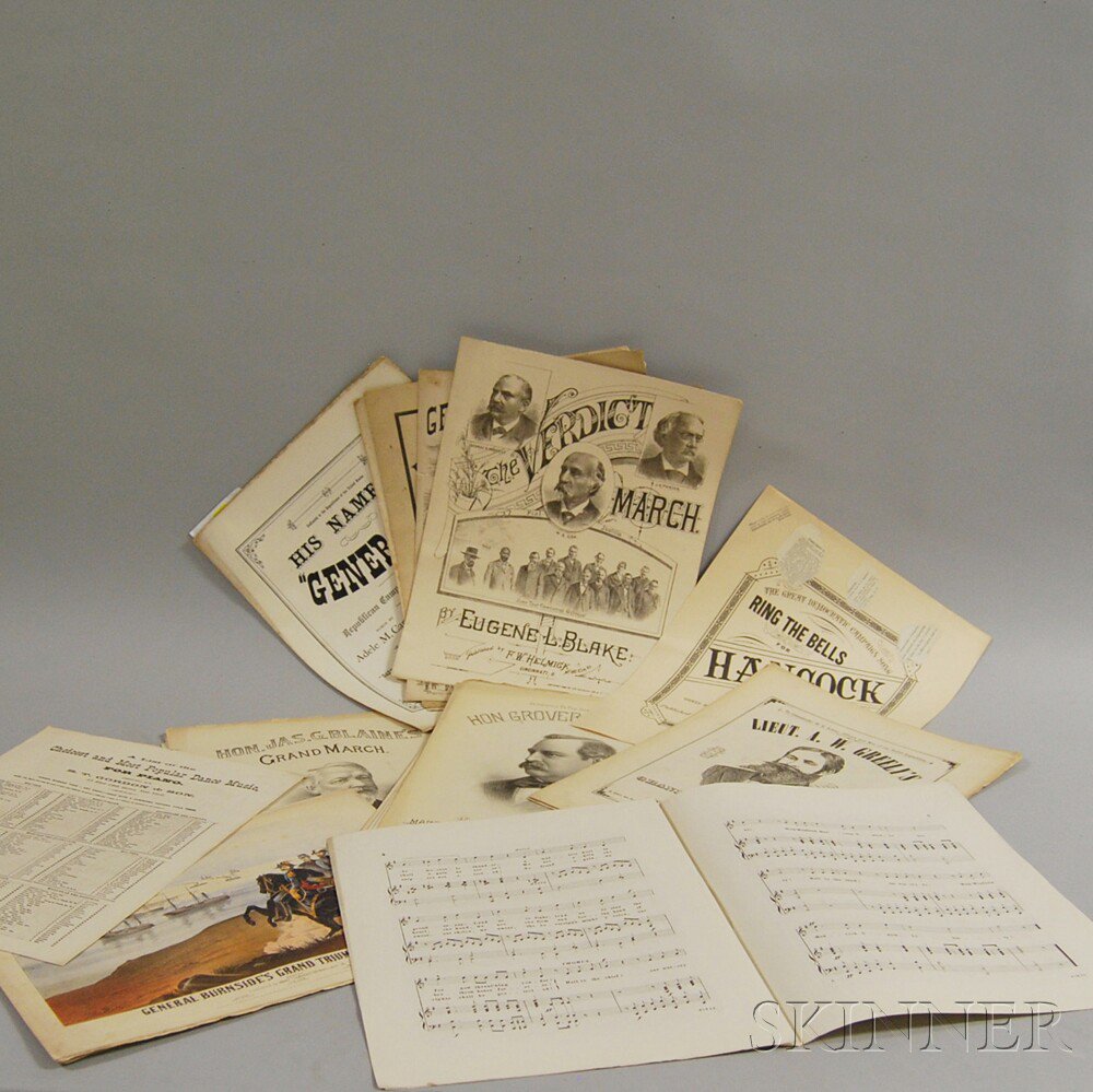 Appraisal: Small Collection of th Century Political Sheet Music including Hon