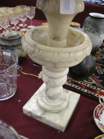 Appraisal: Carved Alabaster Table Lamp fountain style body