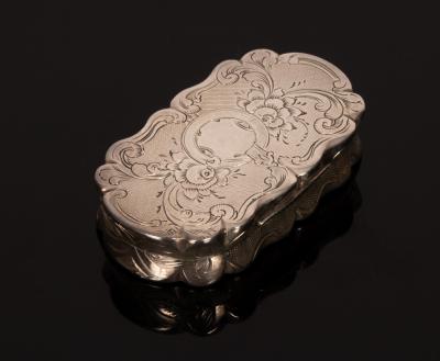 Appraisal: A Victorian silver vinaigrette Frederick Marson Birmingham decorated floral swags